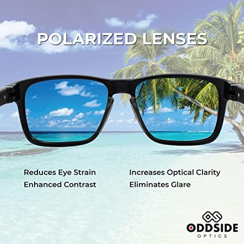 Opddside Optics Yolo משקפי שמש מקוטבים לגברים | משקפי שמש לגברים לספורט, נהיגה, דיג, גולף, ריצה, עבודה